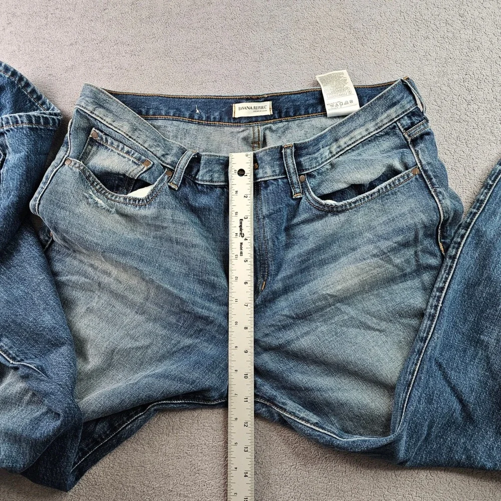 Banana Republic Boyfriend Jeans Men 31L Blue Premium Denim Streetwear Distressed